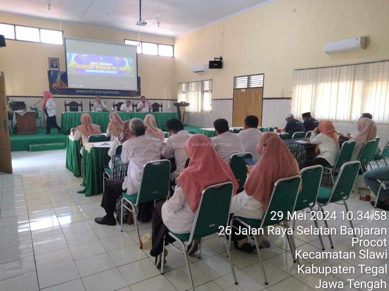 Dinas Sosial Adakan Rapat koordinasi sosialisasi BLT DBHCHT Kabupaten Tegal